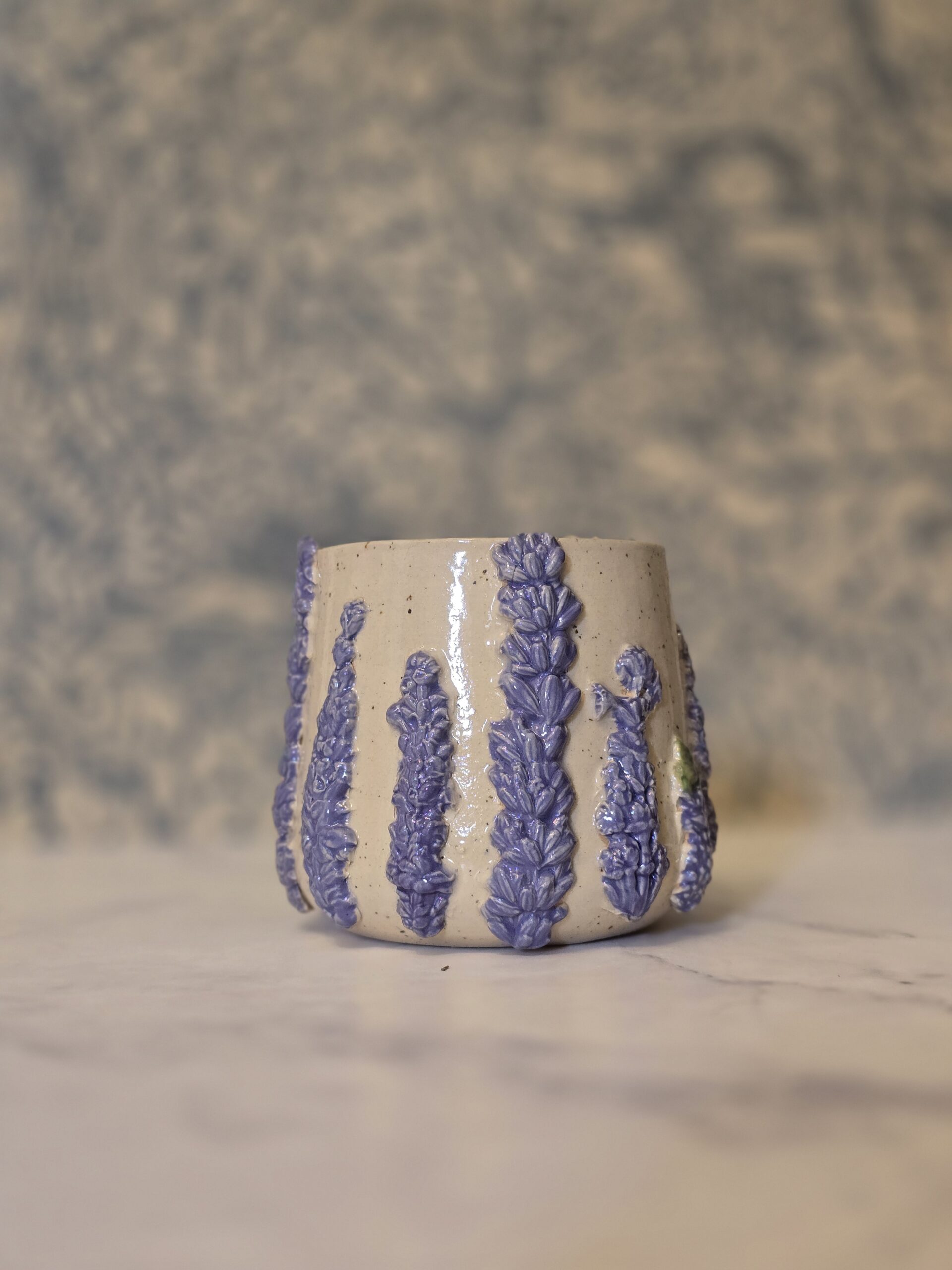 Kop/urtepotteskjuler med lavendel - Billede 4