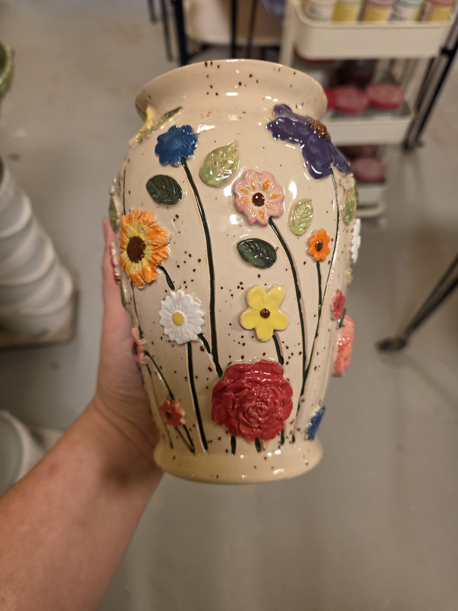 boheme vase revne på inderside - Billede 3