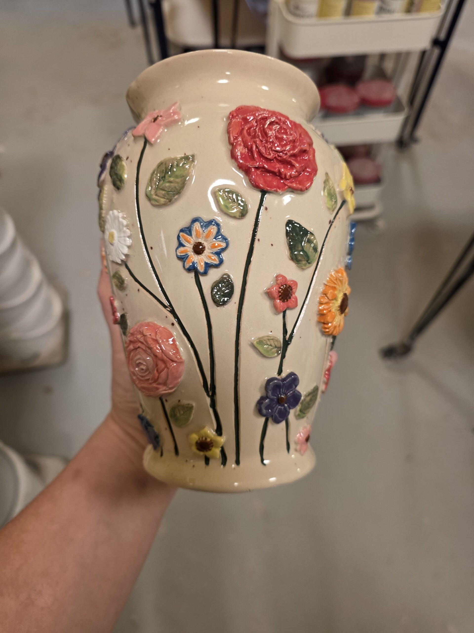 boheme vase revne på inderside
