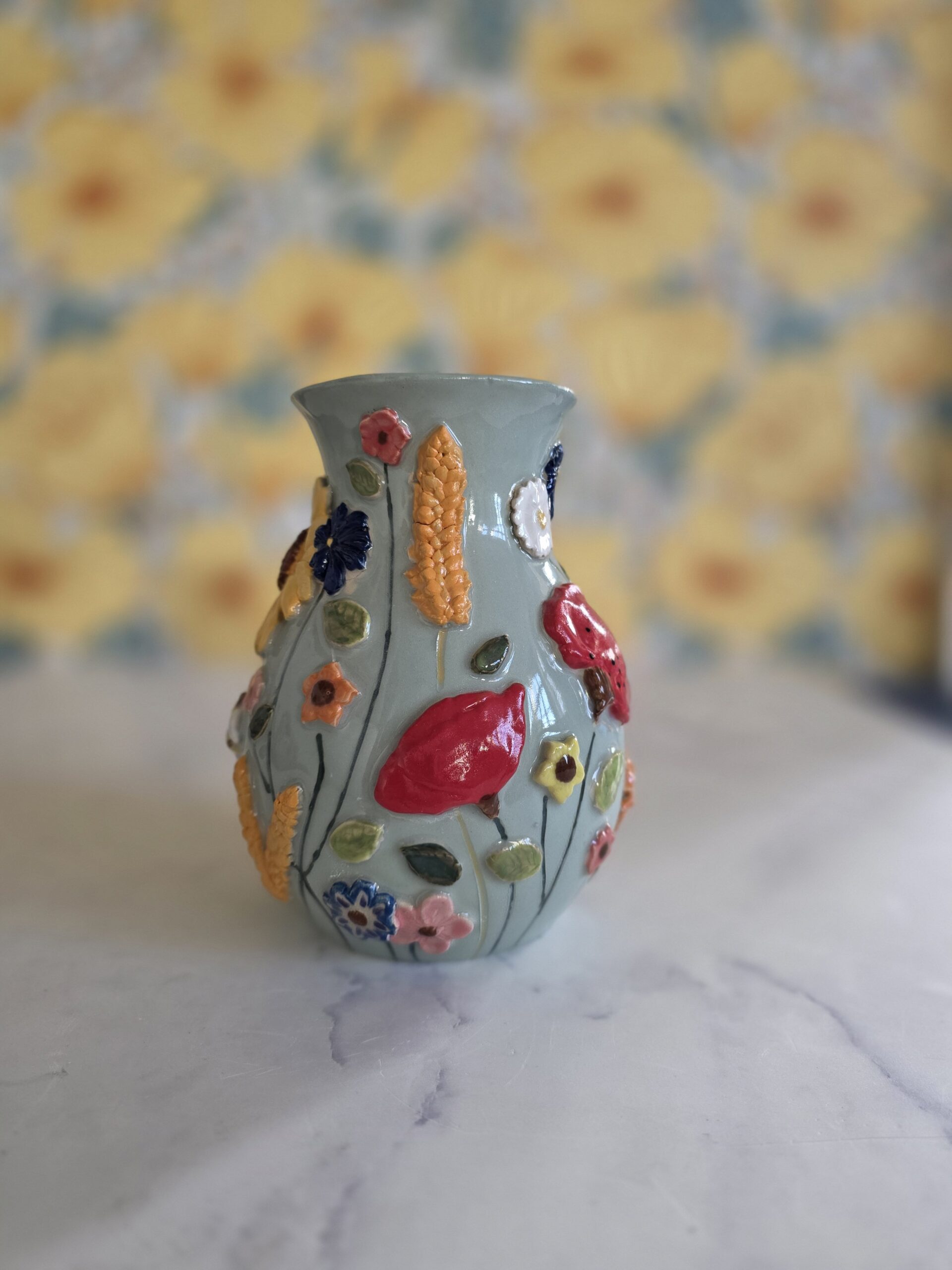 KILO blå vase lille - Billede 2